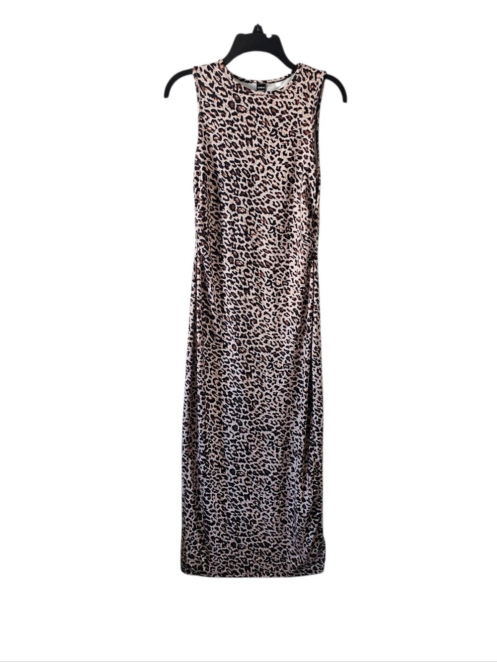 SHEIN Leopard Print Maxi Dress Womens Size M Medium Sleeveless Bodycon Stretchy